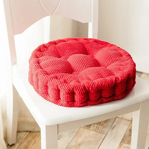 Wewoo Tapis de sol rond épaissi de coussin de chaise d'ordinateur pour la maison de classe de bureau à la maisontaille 43x43cm rouge