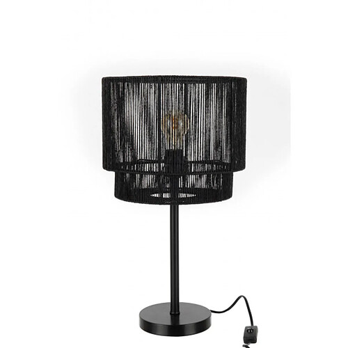 Dansmamaison Lampe Paul Corde Metal Noir 54 cm