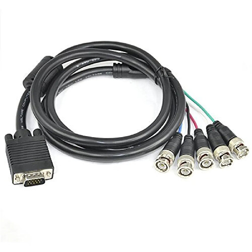 PremiumCord Câble de Connexion VGA 15p 5BNC 2 m