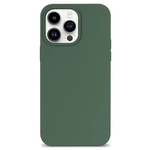 Coque en silicone anti-rayures, revêtement de fibres pour votre iPhone 14 Pro - Vert gazon