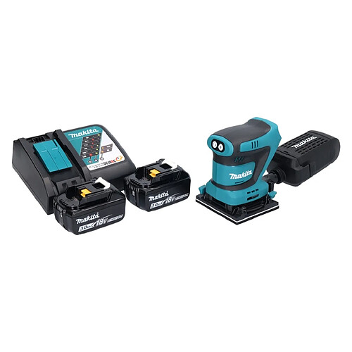 Makita DBO481RF Ponceuse vibrante sans fil 112 x 102mm 18V + 2x Batteries 3,0Ah + Chargeur