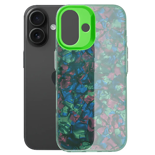 Avizar Coque pour iPhone 16 Antichoc Souple Tutti Frutti Vert