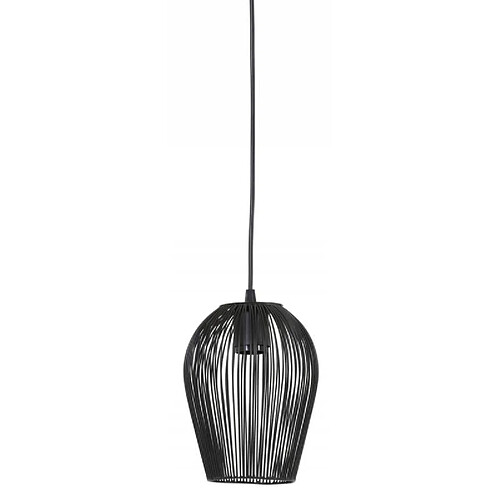 L'Héritier Du Temps Suspension Abby Noir Mat Luminaire Forme de Cage Eclairage Moderne Tendance 16x16x20cm