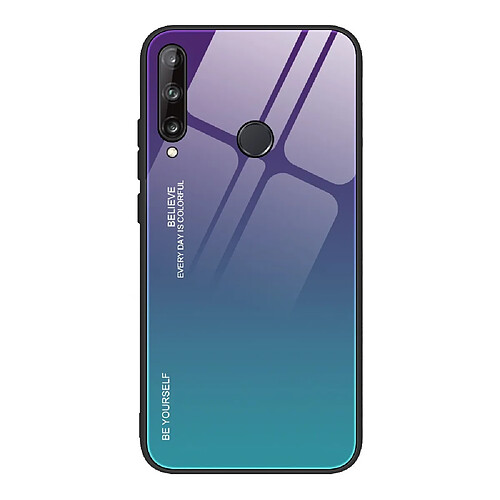 Coque en TPU dégradé de couleur violet/bleu pour votre Huawei P40 lite E/Y7p