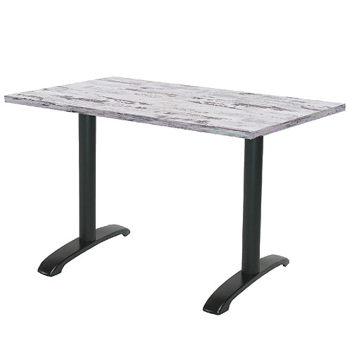 Restootab Table 120x70cm - modèle Bazila chêne islande