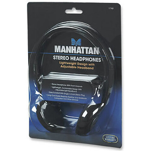 Manhattan Stereo Headphones Circum-aural Noir