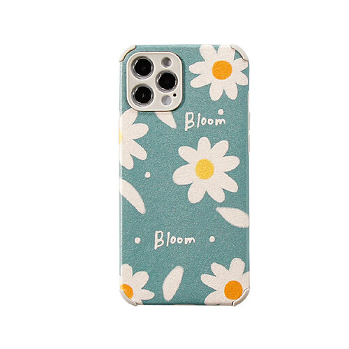 C22 Couverture arrière Téléphone mobile Shell Soft Shell Dessin animé Petit motif de fleurs anti-chute et couverture de protection antidérapante pour iPhone 12 cas