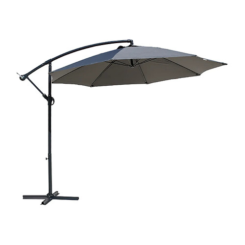 Mobili Rebecca Parapluie De Jardin Gris Foncé 3x3 Parasol En Acier Décentralisé Pour Extérieur