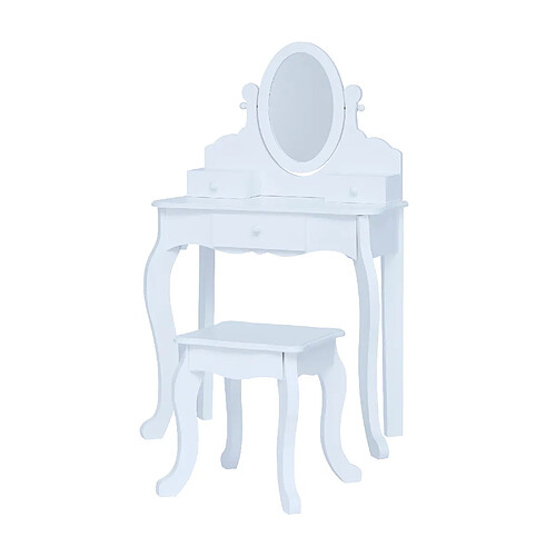 Coiffeuse Raiponce enfant fille avec miroir et tabouret Fantasy Fields TD-12851B