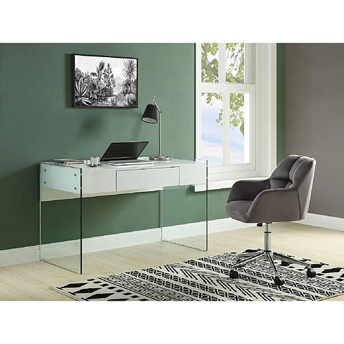 Chaise de bureau - Velours - Gris - Hauteur réglable - PEGA de Pascal Morabito