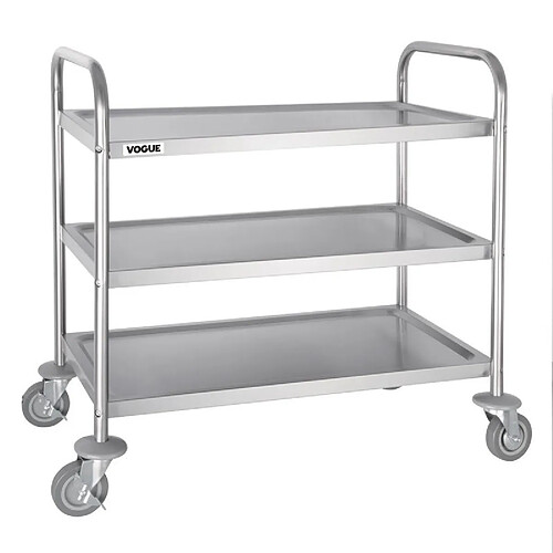 Chariot de Débarrassage Inox 3 Niveaux 855 x 810 x 455mm - Vogue