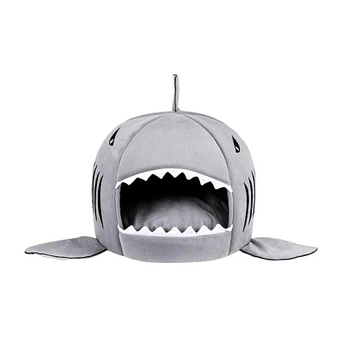 Justgreenbox Requin Pet Maison Lit Pour Chiens Chats Petits Animaux Produits, Gris