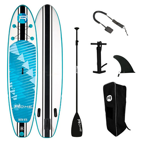 Stand Up Paddle Gonflable OOTA ROHE - 10'6'' (320cm) 30'' (76cm) 6'' (15cm) avec Pompe, Pagaie, Leash et Sac de transport