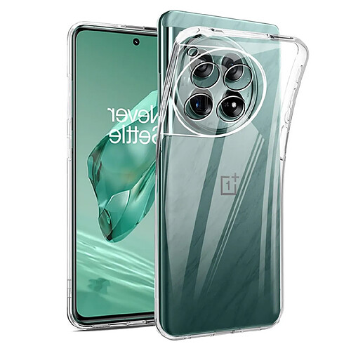 Htdmobiles Coque pour OnePlus 12 5G - housse etui silicone gel fine + verre trempe - TRANSPARENT TPU