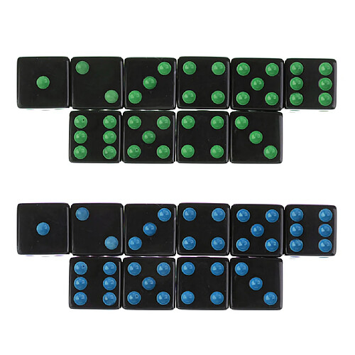 20 pièces / jeu de dés en plastique d6 Dice à 6 faces en pointillé pour d u0026 d