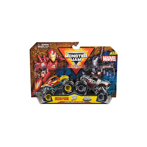 Pack de 2 véhicules Monster Jam Marvel Die Cast Modèle aléatoire