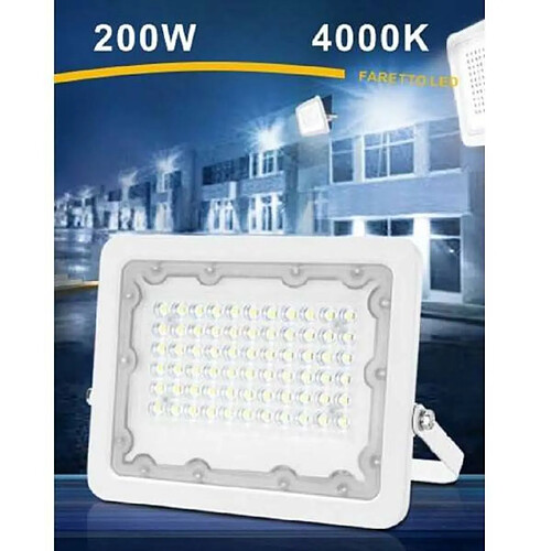 Tradex LED 200 WATT ULTRA SLIM OUTDOOR WHITE IP65 LIGHT 6500K 4000K 3000K FS200W-B