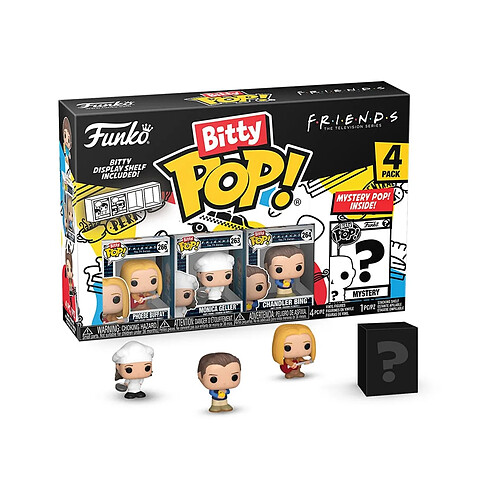 Funko Friends - Pack 4 figurines Bitty POP! Phoebe 2,5 cm