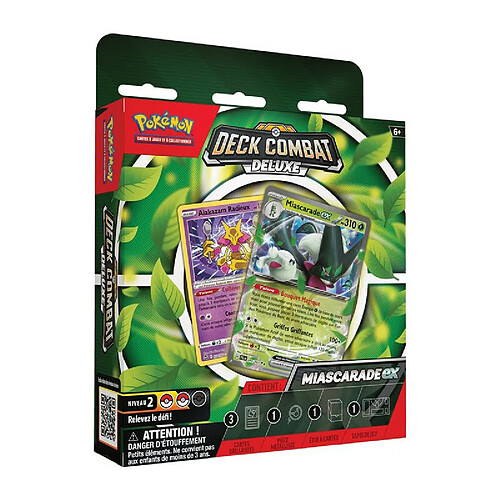 Cartes à collectionner Pokémon Deck Combat Deluxe Miascarade Ex et Palmaval Ex