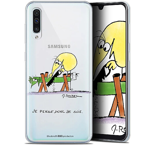 Caseink Coque Pour Samsung Galaxy A50 (6.4 ) [Gel HD Collection Les Shadoks ? Design Je pense Donc - Souple - Ultra Fin - Imprimé en France]