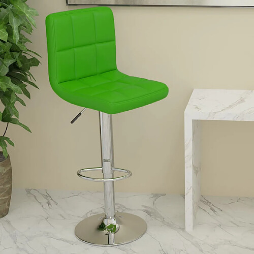 vidaXL Tabouret de bar Vert Similicuir