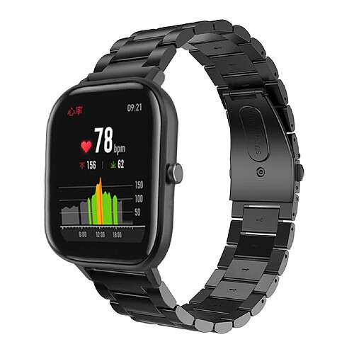 Bracelet en métal noir pour votre Xiaomi Huami Amazfit GTS