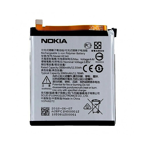 Batterie de remplacement HE340-HE347 3000 mAh Batterie Originale Pour Nokia 7 Dual Sim