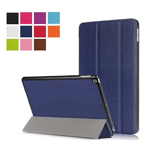 Xeptio Etui nouvel Apple iPad 9.7 2017 / iPad 9,7 2018 smartcover pliable bleu navy Housse coque de protection