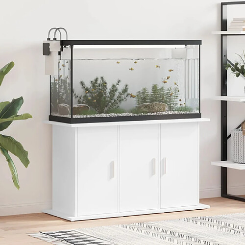 vidaXL Support pour aquarium blanc 101x41x58 cm bois d'ingénierie