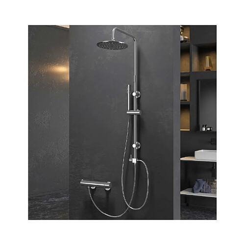 Karag Set de douche murale MAIRI avec douchette en chrome