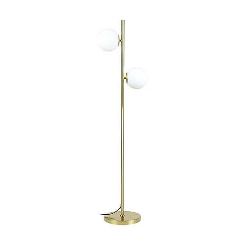 NETTLIFE Lampadaire Salon Moderne - Gold Design Lampadaire E27 Douille Lampe de sol avec interrupteur à pied -166cm