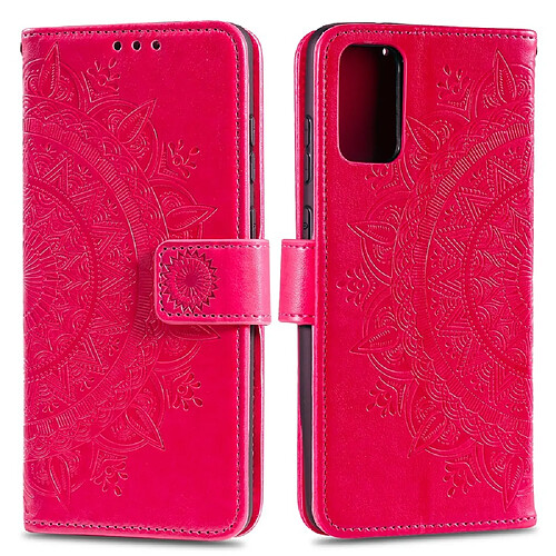 Etui en PU empreinte fleur rose pour votre Xiaomi Mi 10 Lite 5G/Mi 10 Youth 5G