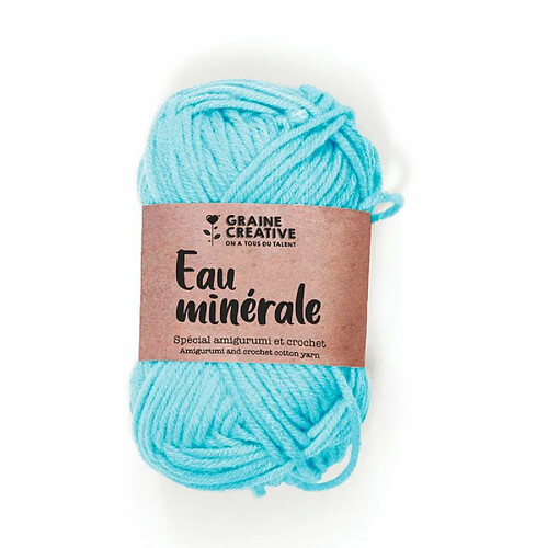 Graines Creatives Fil de coton spécial crochet et amigurumi 55 m - bleu clair