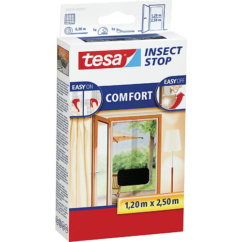 tesa Moustiquaire COMFORT portes, 2x (0,65 m x 2,50 m) ()