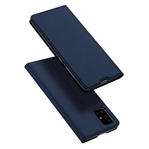 Dux Ducis Coque en TPU retourner avec porte-carte bleu pour votre Samsung Galaxy A51