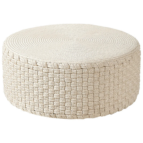 Beliani Pouf MITHI Beige clair