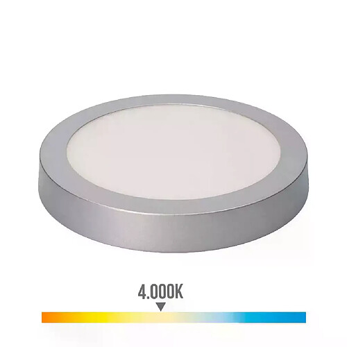 Edm Plafonnier Circulaire Chrome 20W 1500lm (160W) 160° - Blanc Naturel 4000K