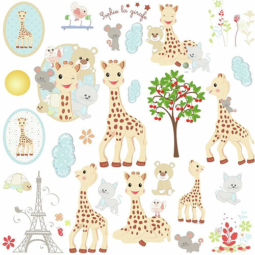 Thedecofactory SOPHIE LA GIRAFE - Stickers repositionnables Sophie la Girafe