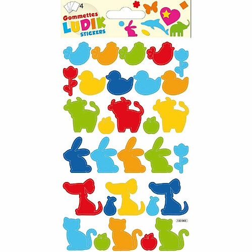 Youdoit 120 Gommettes - Formes animaux de la ferme - Multicolores