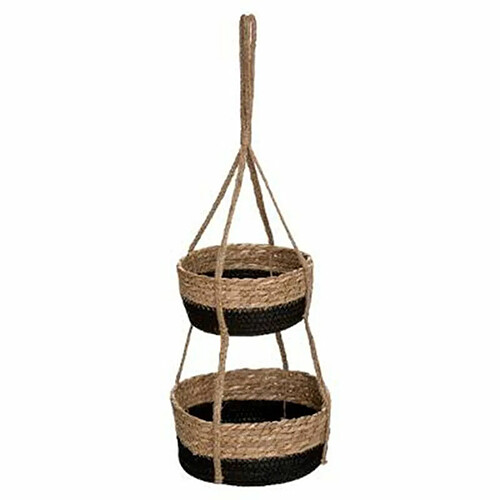 Lot de 2 Cache-Pots Suspendus Cuba 68cm Noir