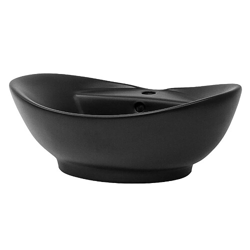 ML DESIGN MODERN LIVING Lavabo en céramique 590 x 395 x 205 mm noir