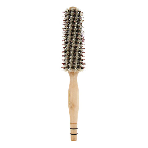 Brosse de poils de poignée de bois rouleau brosse ronde cheveux bouclés salon style 12 rangs