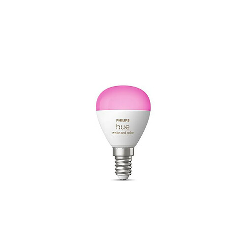 Ampoule connectée Sphérique Philips Hue White et Color Ambiance P45 E14 5,1 W Blanc