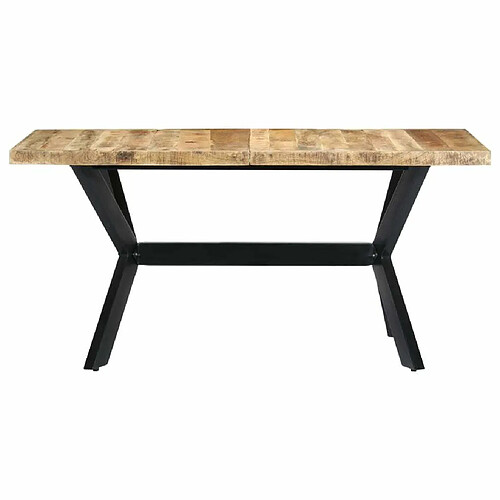 Maison Chic Table de salle à manger,Table à dîner 140x70x75 cm Bois manguier massif brut -GKD86713