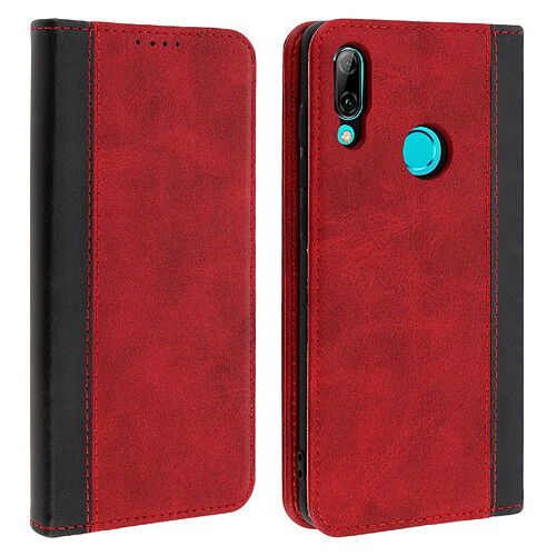 Avizar Housse Huawei P Smart 2019 / Honor 10 Lite Etui Porte carte Support Rouge