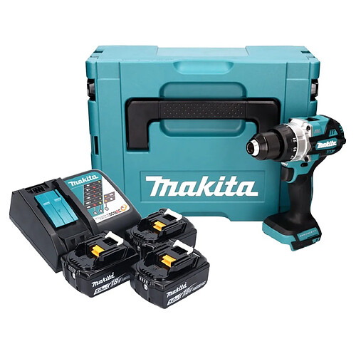 Makita Maktia DDF 486 RT3J perceuse/visseuse sans fil 18 V 130 Nm Brushless + 3x batterie 5,0 Ah + chargeur + Makpac