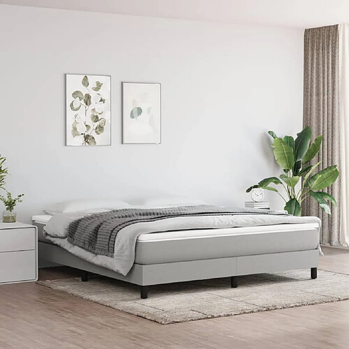 vidaXL Matelas de lit à ressorts ensachés Gris clair 160x200x20 cm