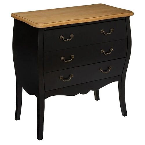 Atmosphera, Createur D'Interieur Commode 3 Tiroirs Chrysa Noir - Atmosphera