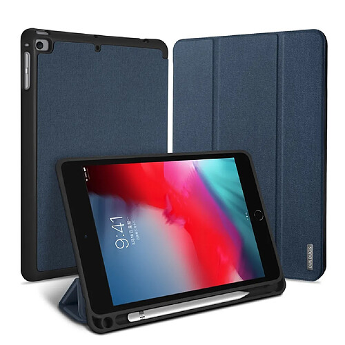 Dux Ducis Etui en PU triple pli avec support bleu pour votre Apple iPad Mini (2019) 7.9 pouces