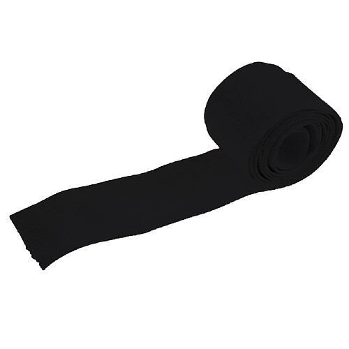 1 mètre 30mm élastique spandex bande de satin cheveux cravates accessoires noir